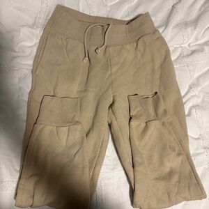 TNA CozyAF Cargo Sweatpants — Taupe (Size S)